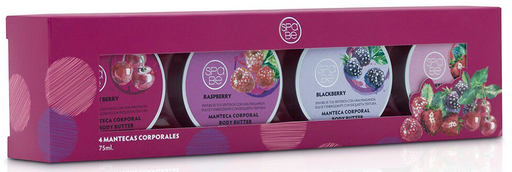 [7805633017141] Estuche 4 Mantecas Corporales Berry Body Butter Spa BE