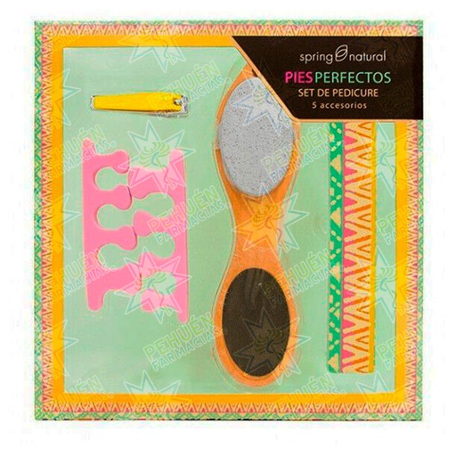 [7805633013105] Spring Natural Pies Perfectos Set de Pedicure 5 Piezas