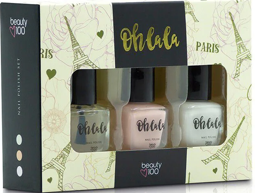 [7805633013150] Beauty 100 Estuche 3 Esmaltes Rue Amour French