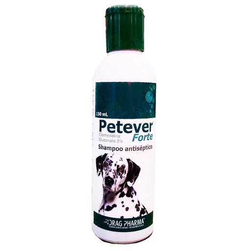 [7800006001291] Petever Forte Perros 3 % Shampoo Antiséptico 150 mL Drag Pharma