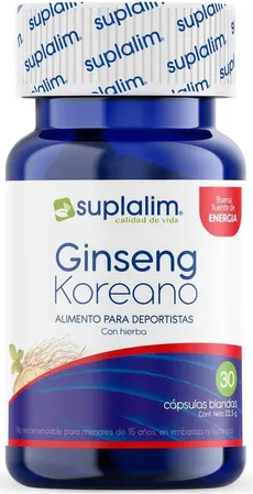 [7804616660541] Ginseng Koreano 30 Cápsulas Blandas Suplalim