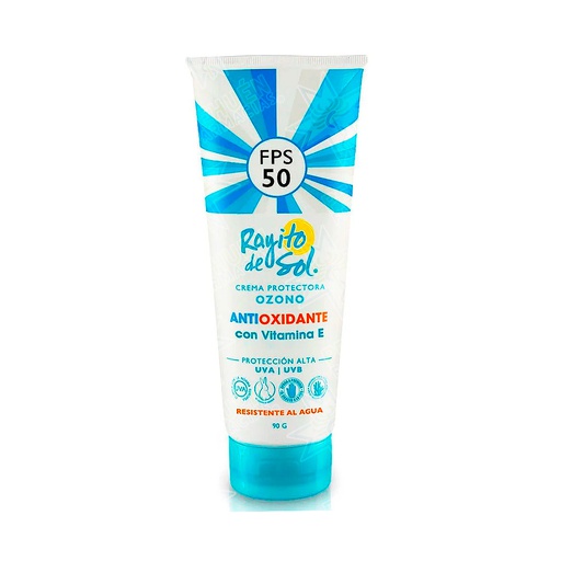 [7804907972247] Rayito de Sol Ozono Antioxidante Fps 50+ Bloqueador 90 g Petrizzio