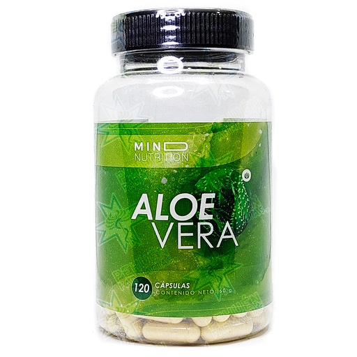 [8043557997821] Aloe Vera Gel Deshidratado 120 Cápsulas 500 mg Mind Nutrition