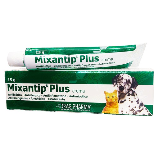 [7800006003455] Mixantip Plus Gato/Perro Crema Tópica 15 g Drag Pharma