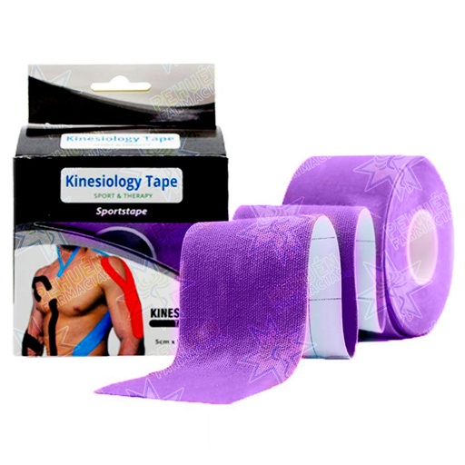 [80167631] Kinesiology Tape Lila Vendaje Neuromuscular Adhesivo 5 cm x 5 m Sport & Therapy
