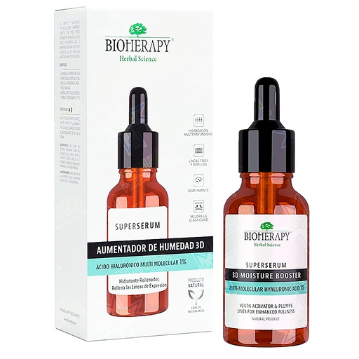 [8697711600920] BioHerapy Súper Sérum Antiedad Rellenador 3D con Ácido Hialurónico 1 % 30 mL Alpaya