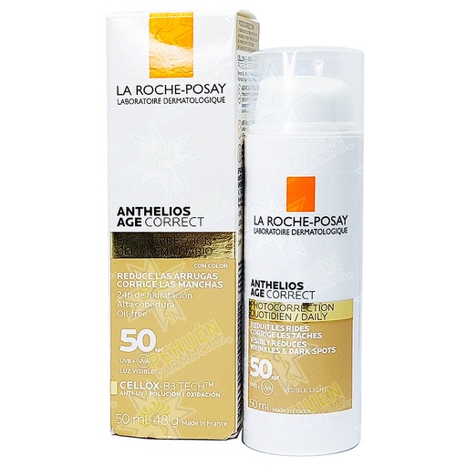 [3337875764353] Anthelios Age Correct FPS 50+ Bloqueador Antiarrugas y Antimanchas con Color 50 mL La Roche Posay