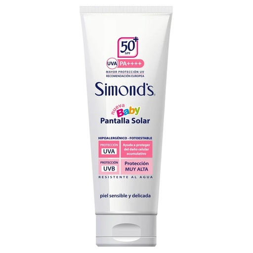 [7804945015555] Simond's Pantalla Solar Baby FPS 50+ Resistente Al Agua 200 mL
