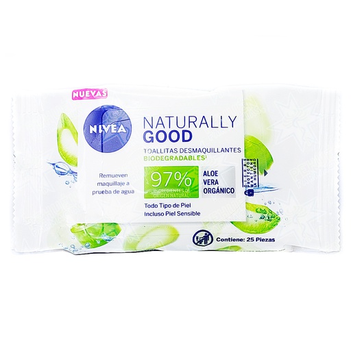 [4005900773869] Nivea Naturally Good Toallitas Desmaquillantes 25 Unidades