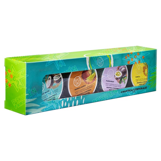 [7805633017134] Estuche 4 Mantecas Corporales Tropical Body Butter Spa BE