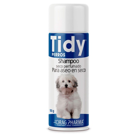 [7800006000188] Tidy Shampoo Seco Perros Perfumado 100 g Drag Pharma