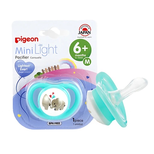 [4902508782401] Pigeon Chupete Entretención Mini Light Silicona 6m+