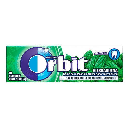 [50173822] Orbit 10 Chicles sin Azúcar Hierbabuena Spearmint