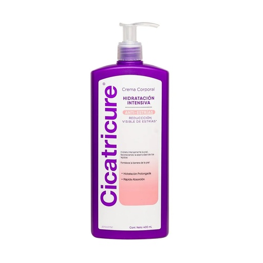 [7798140254423] Cicatricure Crema Corporal Hidratación Intensiva Antiestrías 400 mL Genomma Lab