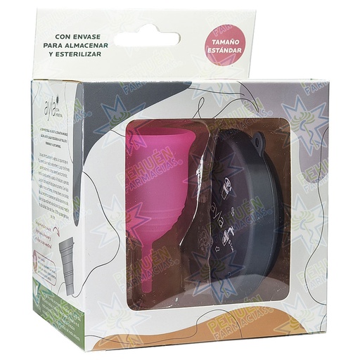 [7804641330846] Ayla Copa Menstrual Talla Estándar con Vaso Esterilizador