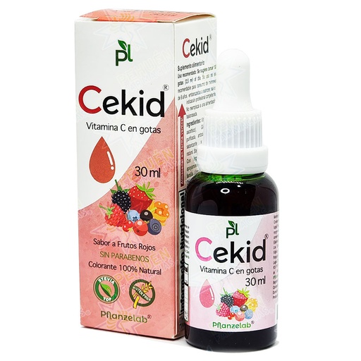 [7808304281520] Cekid Vit C Gotas 30 mL Frutos Rojos Pflanzelab