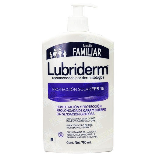 [7702035916679] Lubriderm Humectante con Protección Solar FPS 15 Crema Corporal 750 mL Johnson & Johnson