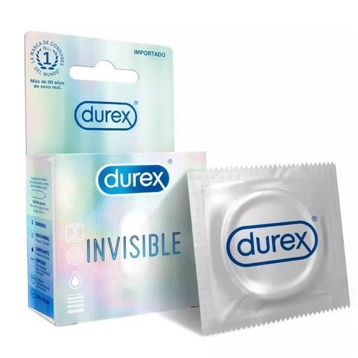 [5052197008555] Durex Invisible Ultra Delgado 3 Condones Sensitivos