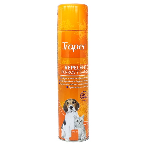 [7805505000820] Traper Repelente Perros y Gatos Aerosol 440 mL