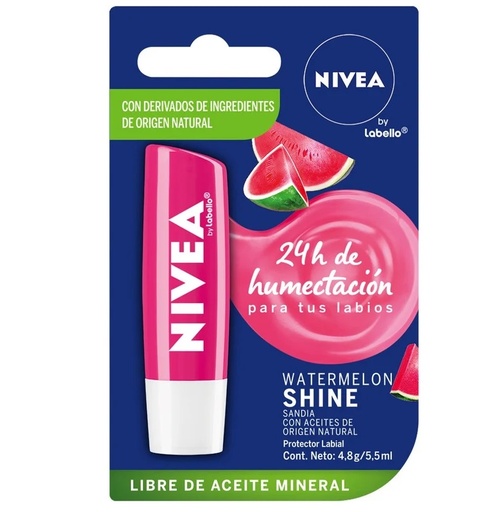 [4005900764553] Nivea Protector Labial Watermelon Shine 4,8 g