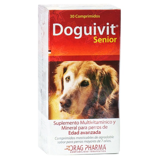 [7800006003769] Doguivit Senior Perros 30 Comprimidos Masticables Drag Pharma