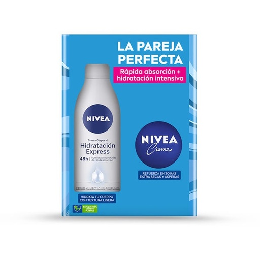 [4005900981431] Estuche Nivea Hidratación Express 400mL + Nivea Creme 60g