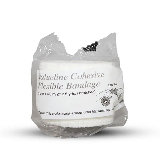 [5703188219343] Venda Cohesiva Autoadherente Blanca 5 cm x 4,5 m Valueline