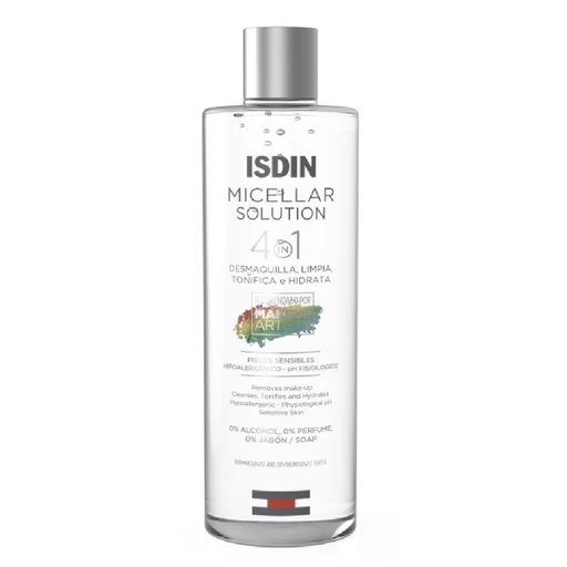 [8429420128644] Micellar Solution 4 en 1 Desmaquilla-Limpia-Tonifica-Hidrata 400 mL Isdin