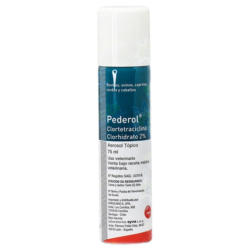 [8436529621846] Pederol 2 % Perros Gatos Granja Aerosol Desinfectantee 75 mL Syva