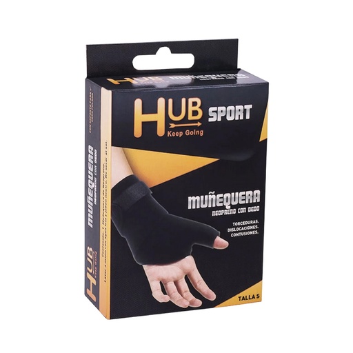 [7805633002307] Hub Sport Muñequera de Neopreno con Dedo Talla S