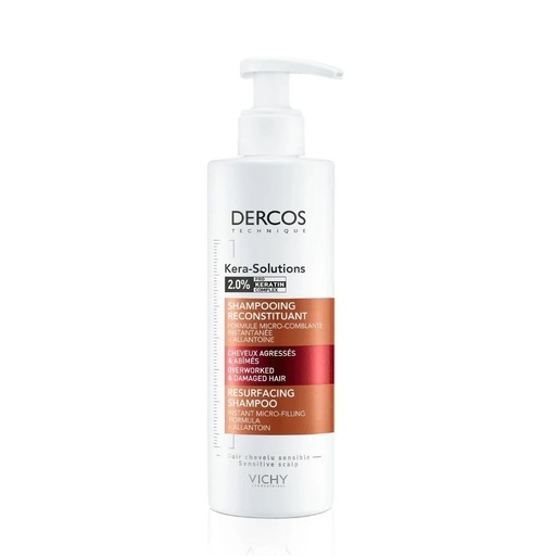 [3337875673907] Dercos Kera-Solutions Shampoo Reparador Cabello Agredido y Dañado 250 mL Vichy