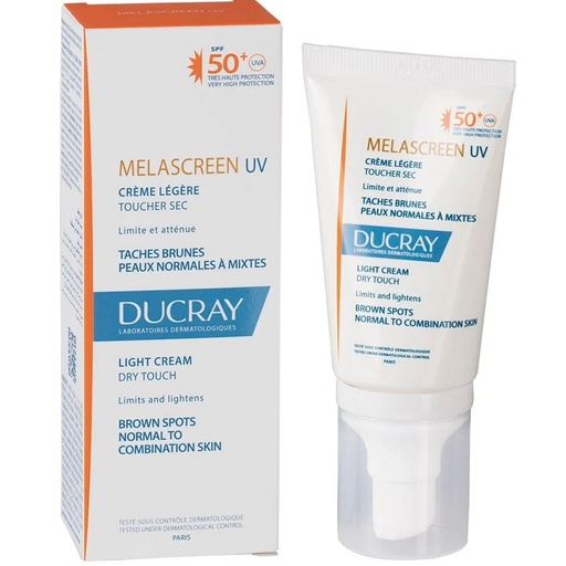 [3282770049503] Melascreen UV Crema Ligera Anti-Manchas y Foto-Envejecimiento FPS 50+ 40 mL Ducray