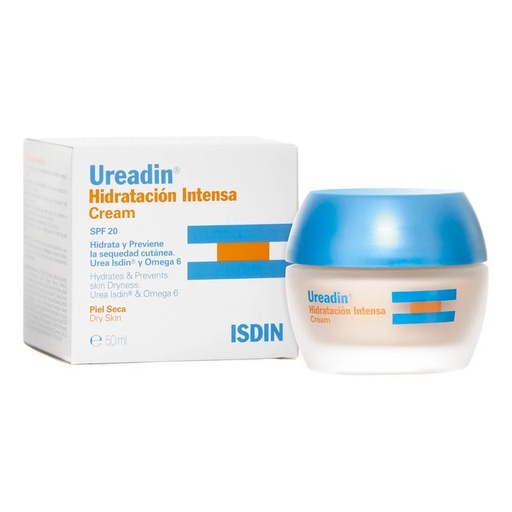 [8470003808576] Ureadin Hidratación Intensa Crema Facial FPS 20 Piel Seca 50 mL Isdin