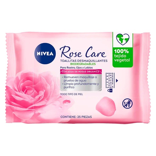 [4005900985804] Nivea Rose Care Toallitas Desmaquillantes 25 Unidades