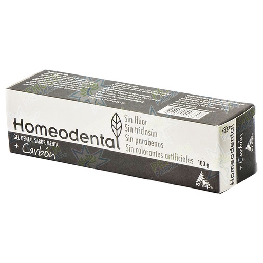 [7803504003347] Homeodental Gel Dental Menta con Carbón Sin Flúor 100 g Knop