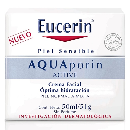 [4005800350009] AquaPorin Active Crema Facial Hidratante Piel Normal A Mixta 50 mL Eucerin