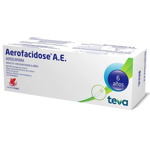 [7800007483997] Aerofacidose Aerocámara Antiestática Adulto-Escolar +6 años Laboratorio Chile
