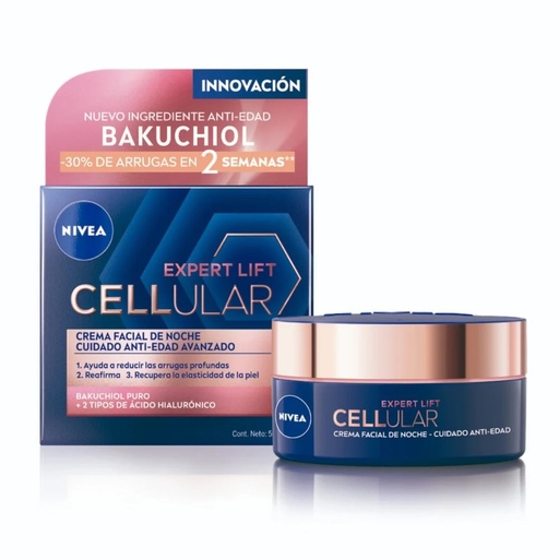 [4005900713636] Nivea Hyaluron Cellular Filler Elasticidad Anti-Gravedad Crema Noche 50 mL