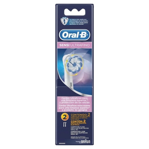 [4210201220411] Oral-B Repuestos Cepillo Eléctrico Sensi Ultrafino 2 Unidades P&G