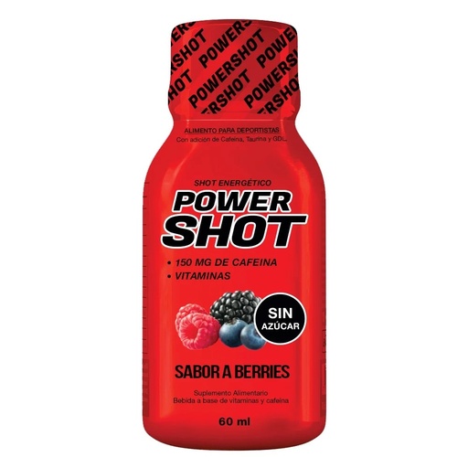[7805633015925] Power Shot Energético Sabor Berries 60 mL
