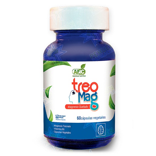 [7805357100594] Treo Mag Magnesio L-Treonato + Vit B6 Soporte Cognitivo 60 Cápsulas Veggies ANC Ravepharma