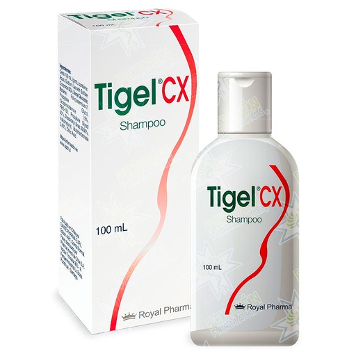 [7800059004034] Tigel CX 100 mL Shampoo Anticaspa Grasa Calmante y Antifúngico Royal Pharma - Megalabs