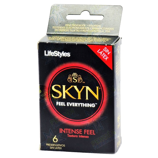 [7804918402870] Lifestyles Skyn Intense Feel 6 Preservativos Sensibles Sin Látex Prater