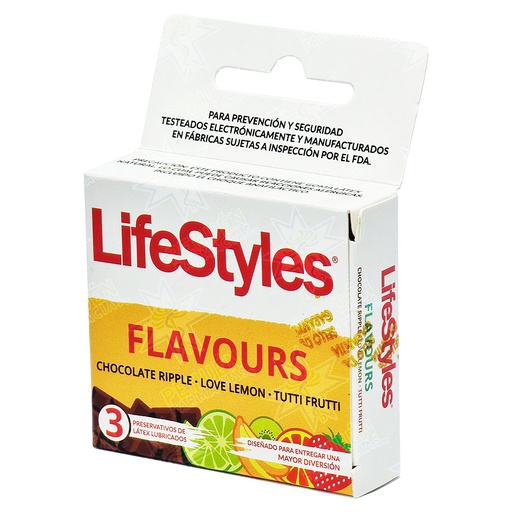 [7804918403112] Lifestyles Flavours 3 Preservativos Saborizados Prater