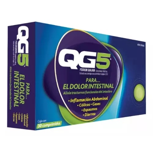 [7804651937639] QG5 Psidium Guajava 30 Comprimidos Genomma Lab