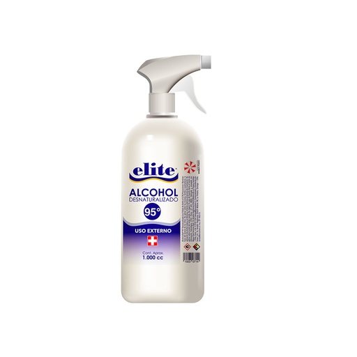 [10030714] Elite Alcohol Desnaturalizado 95° 1000 mL con Gatillo Sanax