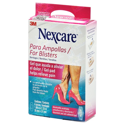 [051131224131] Nexcare Parche Para Ampollas con Gel 6 Unidades 3M