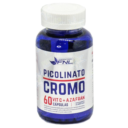 [7780260420208] Picolinato de Cromo - Vit.C - Azafrán 60 Cápsulas FNL