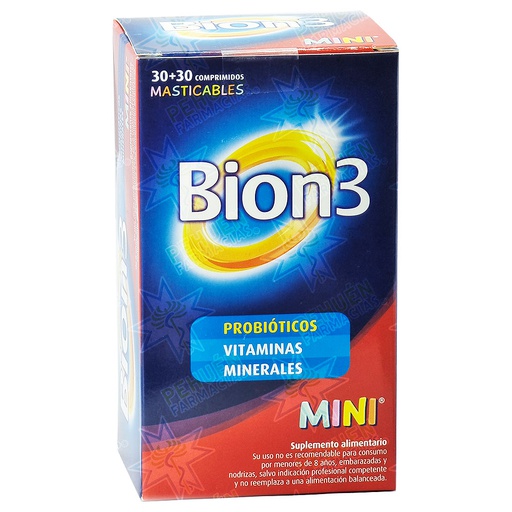 [7500435212953] Bion 3 Mini (10 mill. UFC/ 12 Vit/ 3 Min) 60 Comprimidos Recubiertos P&G