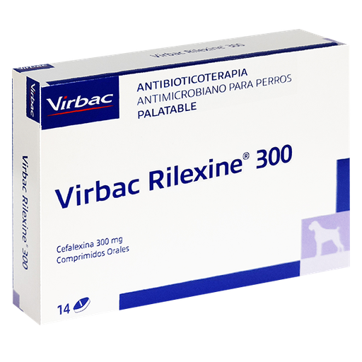 [3597133086225] Virbac Rilexine Perros 300 mg 14 Comprimidos Virbac